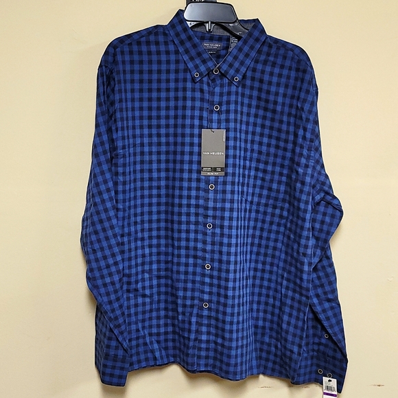 Van Heusen Slim fit, never tuck, long sleeve shirt - Picture 1 of 5